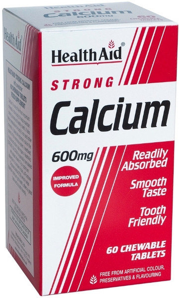 Health Aid Strong Calcium 600mg 60chew.tabs