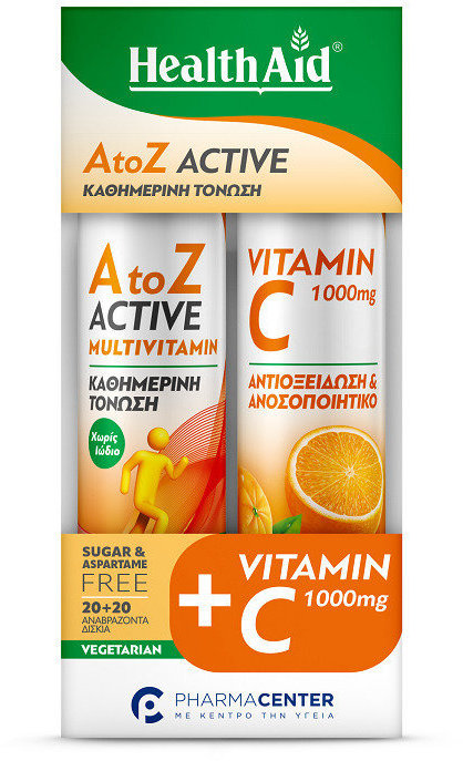 Health Aid A to Z Active 20tabs + Vitamin C 1000mg 20tabs