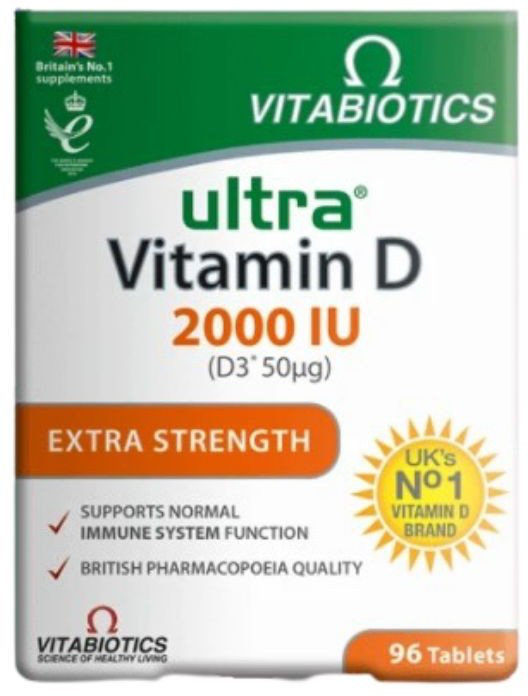 Vitabiotics Ultra Vitamin D 2000 IU D3 50mg 96tabs