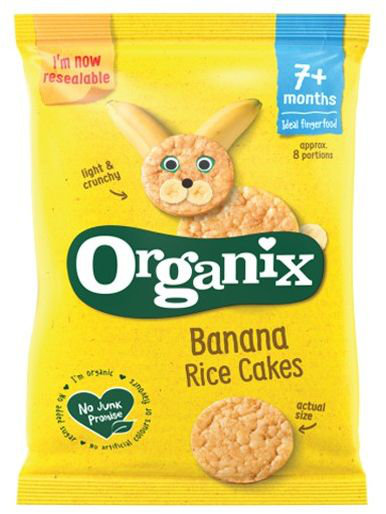 Organix Banana Rice Cakes 7m+ 50gr