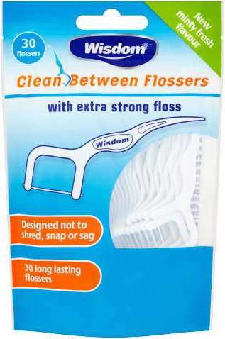 Wisdom Clean Between Flossers Οδοντικό Νήμα 30τμχ