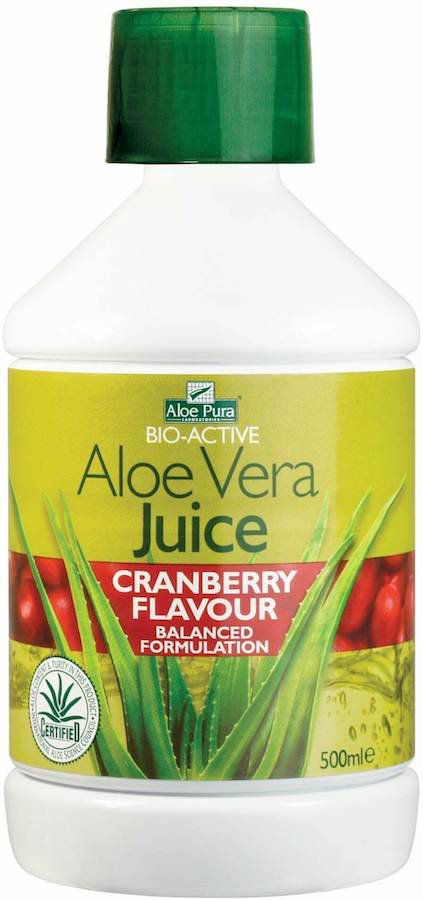 Optima Naturals Aloe Vera Juice Cranberry Flavour 500ml