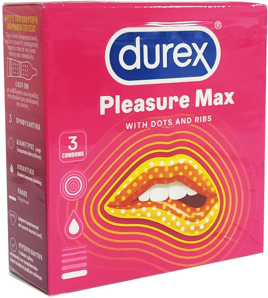 Durex Pleasure Max Condoms 3τμχ Durex Pleasure Max Condoms 3τμχ