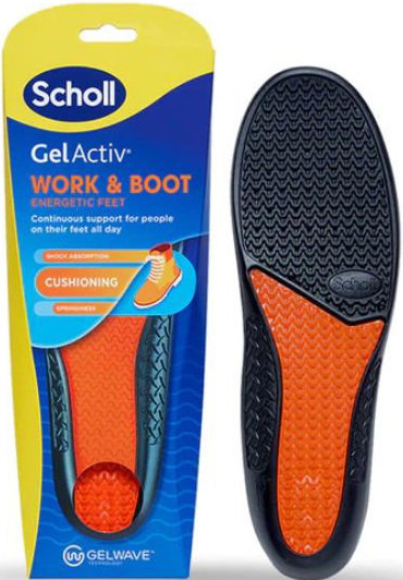 Scholl GelActiv Work Anatomical Insoles 40-46.5 1ζεύγος