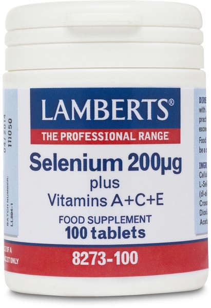 Lamberts Selenium 200μg Plus Vitamins A C E 100tabs Lamberts Selenium 200μg Plus Vitamins A C E 100tabs
