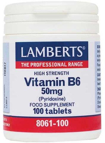 Lamberts Β6 50mg Pyridoxine 100tabs Lamberts Β6 50mg Pyridoxine 100tabs