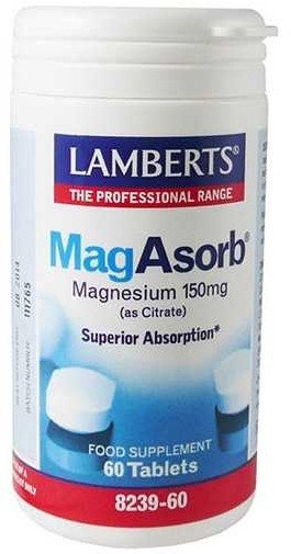 Lamberts Mag Asorb Magnesium 150mg 60tabs Lamberts Mag Asorb Magnesium 150mg 60tabs