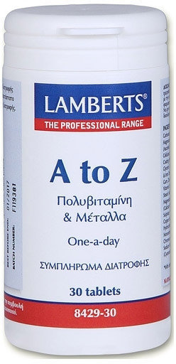 Lamberts A to Z Multivitamins & Minerals 30tabs Lamberts A to Z Multivitamins & Minerals 30tabs