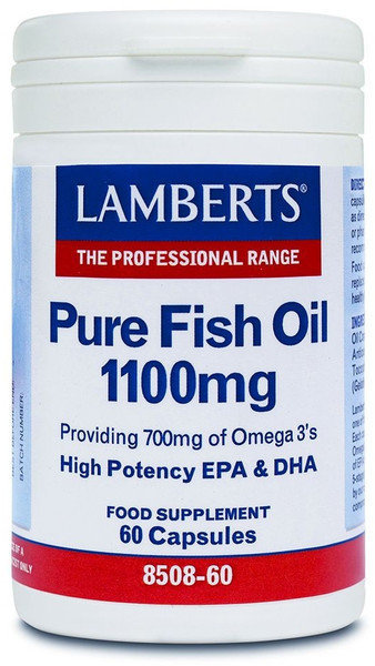 Lamberts Pure Fish Oil High Potency EPA & DHA 1100mg 60caps