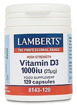 Lamberts Vitamin D3 1000IU (25μg) 120caps
