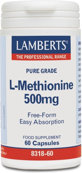 Lamberts L-Methionine 500mg 60caps