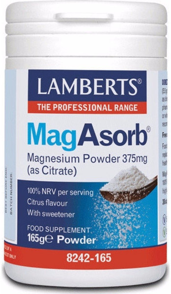 Lamberts MagAsorb Magnesium Powder 375mg 165gr