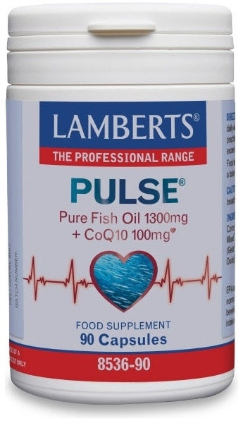 Lamberts Pulse Pure Fish Oil 1300mg & CoQ10 100mg 90caps