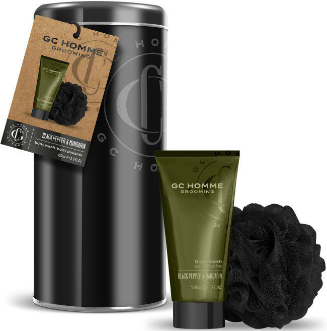 Grace Cole Homme Grooming Black Pepper Mandarin Mini Tin Set