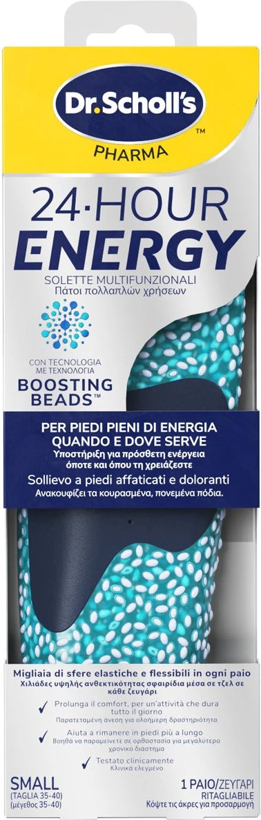 Dr. Scholl's 24-Hour Energy Πάτοι Πολλαπλών Χρήσεων Small Νο 35-40 1ζεύγος
