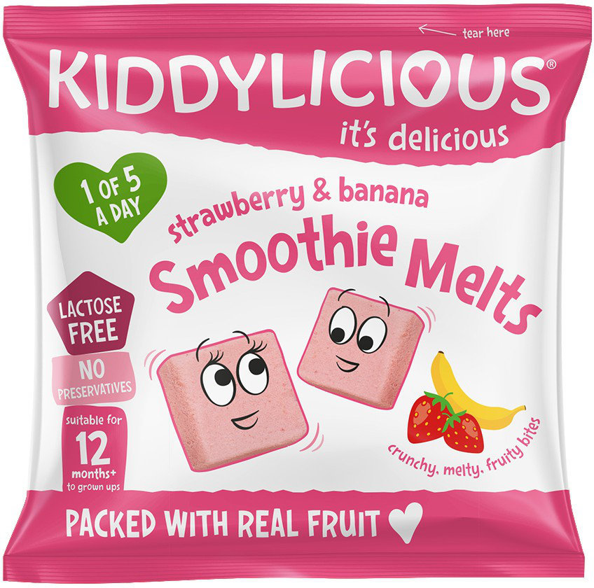 Kiddylicious Smoothie Melts Strawberry & Banana 12m+  6gr