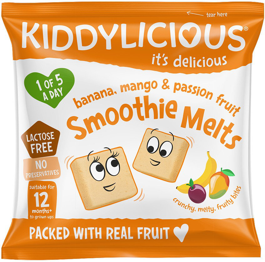 Kiddylicious Smoothie Melts Banana Mango Passion Fruit 6gr
