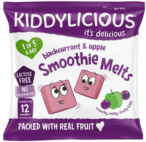 Kiddylicious Smoothie Melts Blackcurrant & Apple 12m+ 6gr