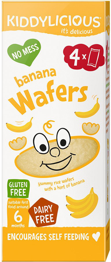 Kiddylicious Banana Wafers Mini 6m+ 20gr