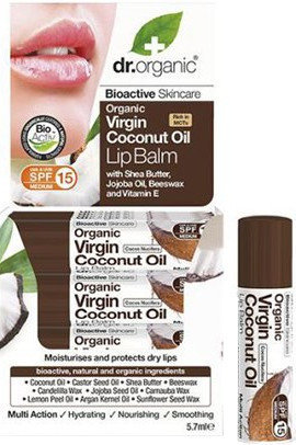 Dr.Organic Virgin Coconut Oil Lip Balm SPF15 5.7ml
