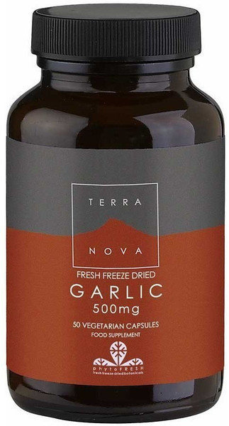 Terranova Garlic 500mg Fresh Freeze Dried 50vcaps