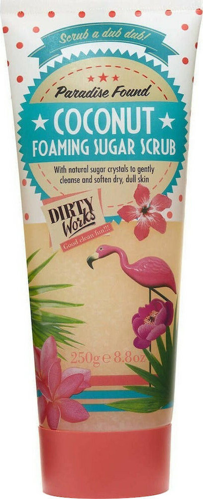 Dirty Works Paradise Found Coconut Foaming Sugar Scrub 250gr