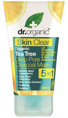 Dr.Organic Skin Clear 5in1 Deep Pore Charcoal Mask 100ml