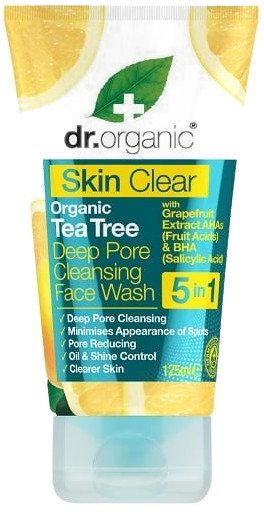 Dr.Organic Skin Clear Organic TeaTree Deep Face Wash 125ml