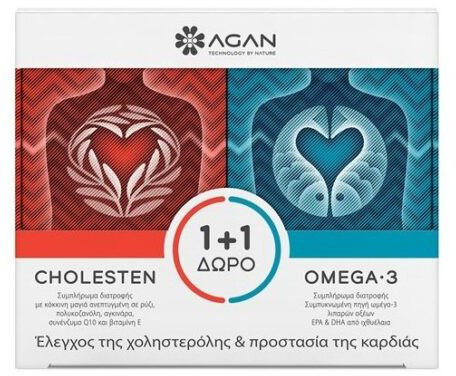 Agan Cholesten 30veg.caps & Omega-3 1000mg 30softgels