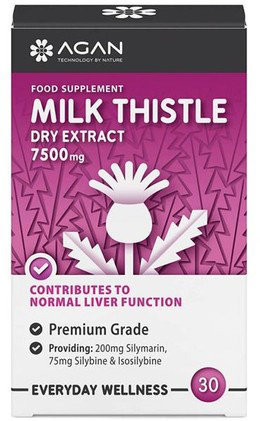 Agan Milk Thistle Dry Extract 7500mg 30tabs Agan Milk Thistle Dry Extract 7500mg 30tabs