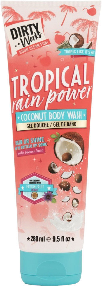 Dirty Works Tropical Rain Power Coconut Body Wash 280ml