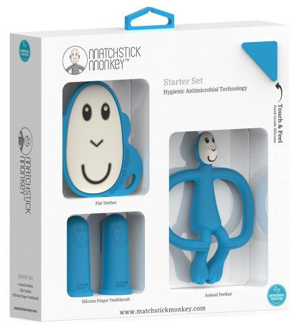 Matchstick Monkey Teething Starter Set Blue 3+