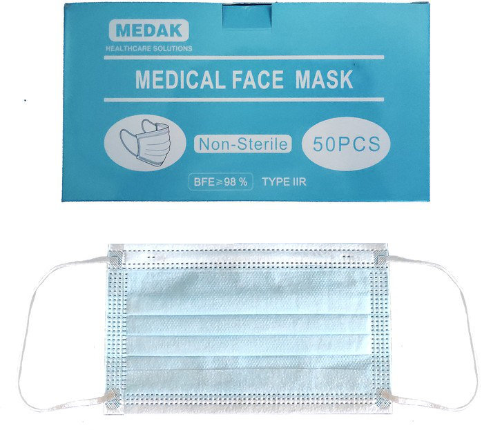 Medak Medical Face Mask BFE Type IIR Ιατρική Μάσκα 50τμχ