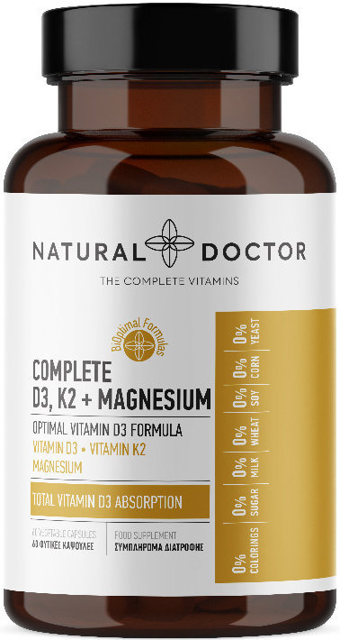 Natural Doctor Complete D3, K2 & Magnesium 60vcaps