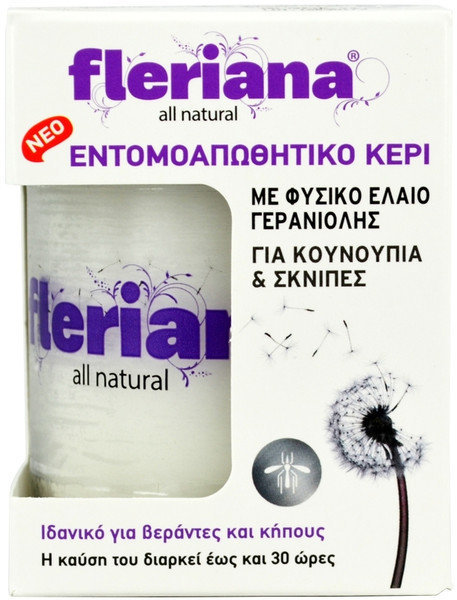 Fleriana Insect Repellent Candle with Geranium Oil 130gr