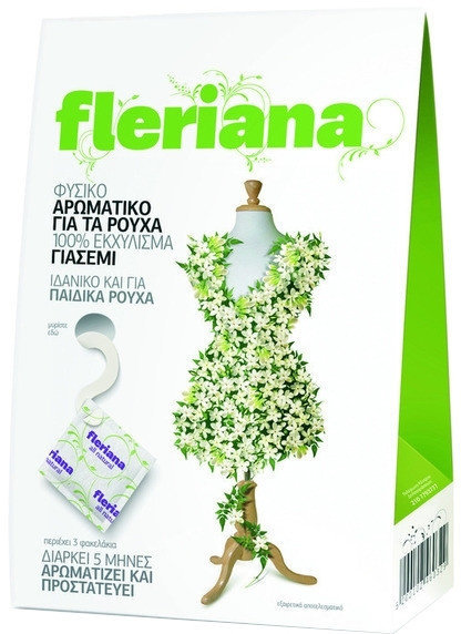 Fleriana Natural Jasmine Scented Sachets for Clothes 3τμχ