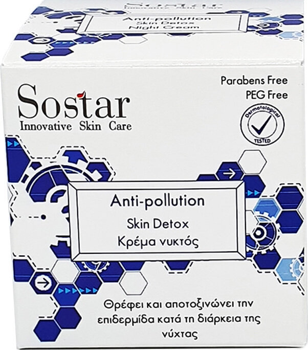 Sostar Anti-Pollution Skin Detox Night Cream 30ml