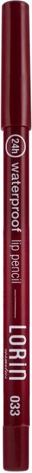 Lorin Cosmetics Waterproof Lip Pencil 033 1τμχ