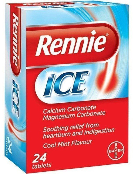 Bayer Rennie Ice Calcium & Magnesium Carrbonate 24chew.tabs Bayer Rennie Ice Calcium & Magnesium Carrbonate 24chew.tabs