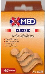 Medisei X Med Classic Strips Water Resistant in 5sizes 40τμχ