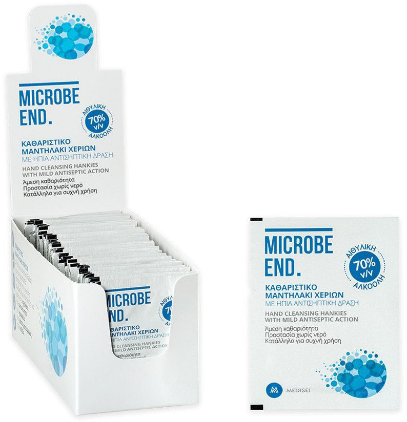 Medisei MicrobeEnd Hand Cleaning Hankies 60τμχ