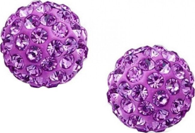 Medisei Dalee Jewels Earrings No 05421 Purple Crystals Ball 