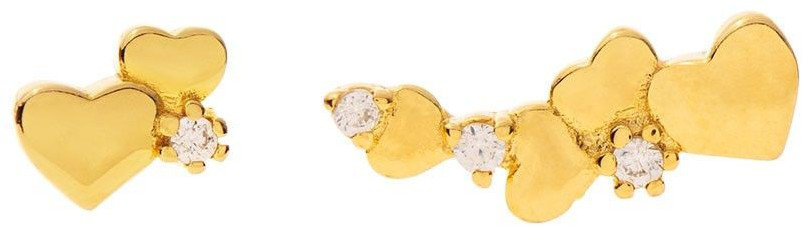 Medisei Dalee Hypoallergenic 925 Gold Plated Love Hearts
