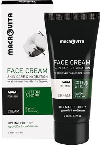Macrovita Men Face Cream Cotton & Hops 50ml