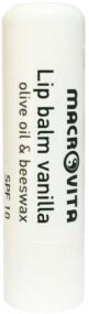 Macrovita Lip Balm Vanilla SPF10 with Olive Oil & Beeswax 4g