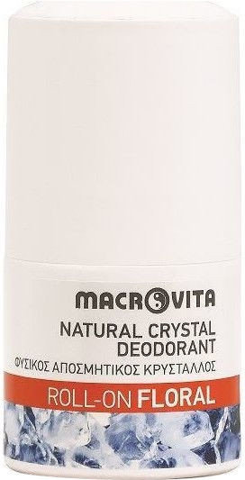 Macrovita Natural Crystal Deodorant Floral Roll On 50ml