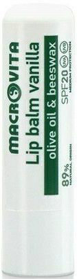 Macrovita Lip Balm Vanilla SPF20  Olive Oil & Beeswax 4.8gr