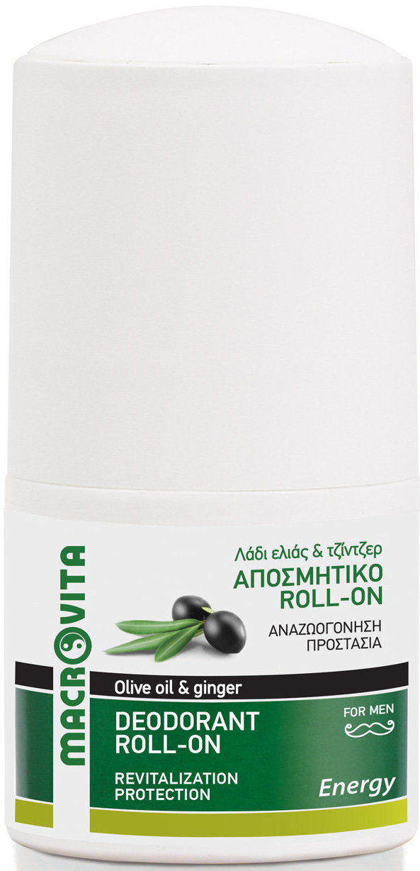 Macrovita Energy Deoderant Rollon Olive Oil & Ginger 50ml