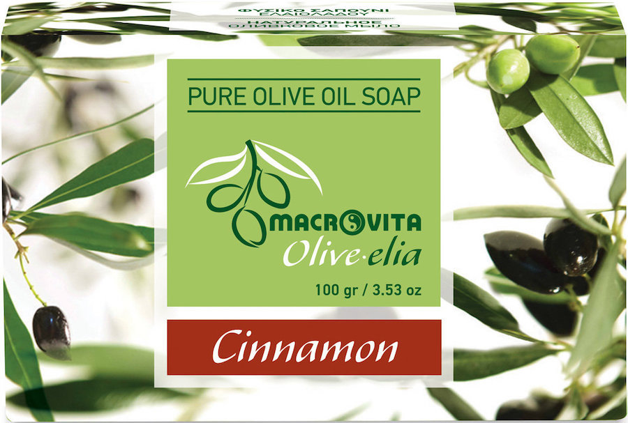 Macrovita Pure Olive Oil Soap Olive.elia Cinnamon 100gr