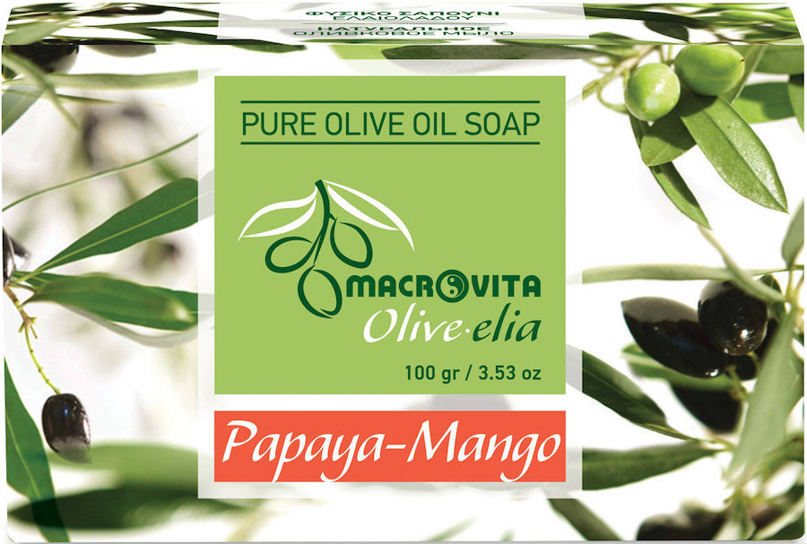 Macrovita Pure Olive Oil Soap Olive.elia Papaya-Mango 100gr